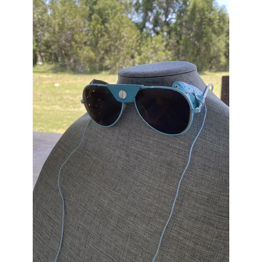 Vintage Sunglasses Light Blue Pilot Aviator Style 1980s